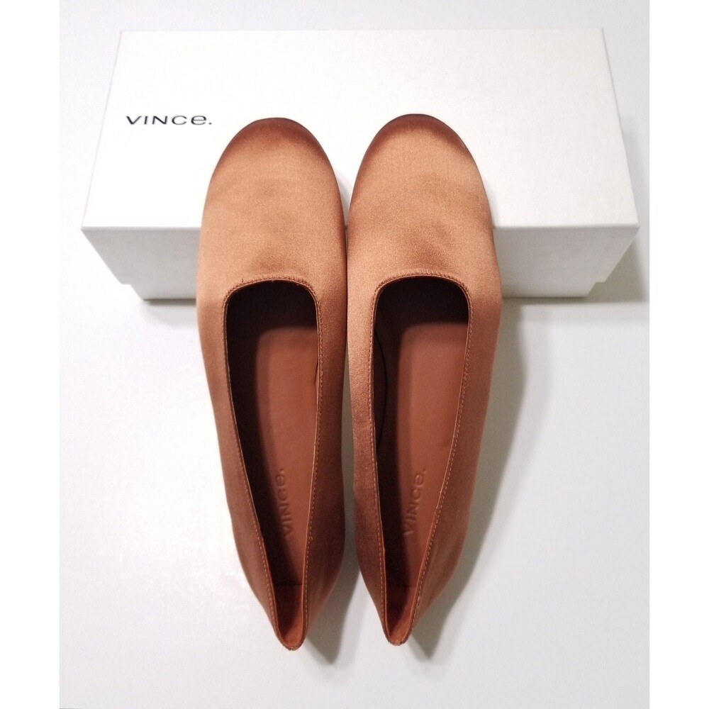 NIB Vince Maxwell Italian Satin Ballet Flat in Salmon Size 5.5, 6.5, 7.5, 8 $225 - Picture 2 of 15